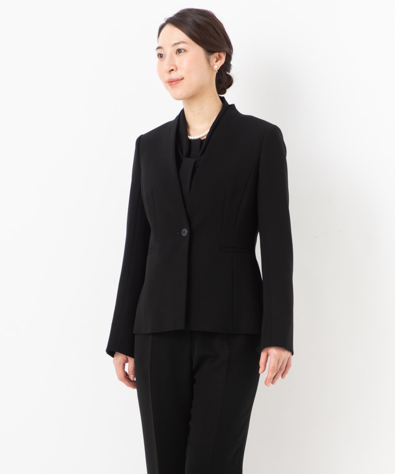 美品 東京ソワール ジャガード ガウンコート 9号 ブラックフォーマル ロングコート 種類豊富な品揃え