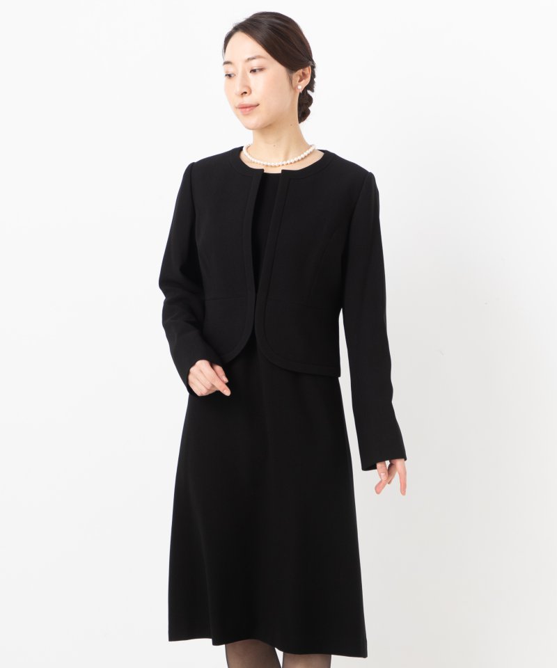 美品Chloe 高級礼服 ブラックフォーマル 上質 日本製 法事-