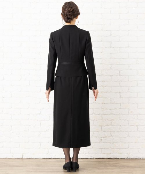 Select Shop  セミスタンドカラー&ロングナロースカート3ピーススーツ/4Lゆったり(19号)