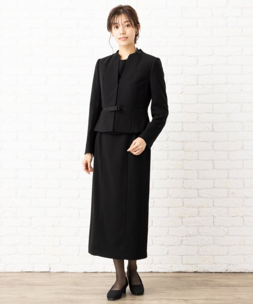 Select Shop  セミスタンドカラー&ロングナロースカート3ピーススーツ/M(9号)